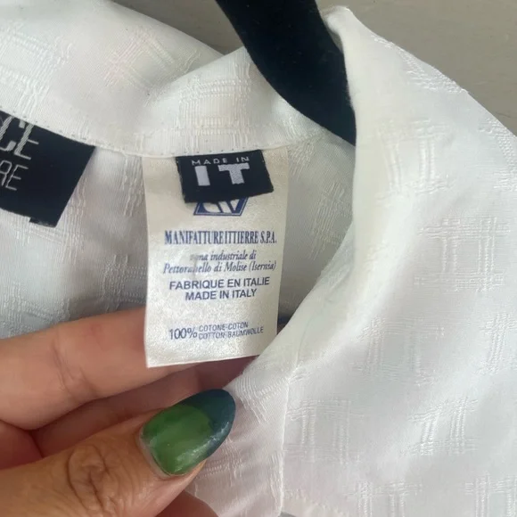 Versace Jeans Collection White Casual Button Down Shirt vintage - Picture 8 of 17